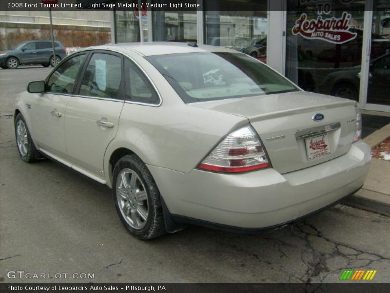 Light Sage Metallic / Medium Light Stone 2008 Ford Taurus Limited