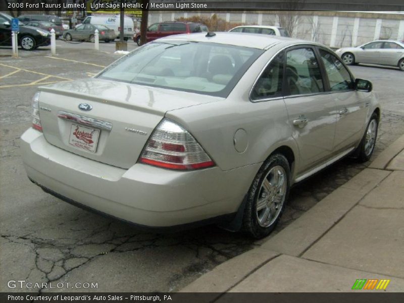 Light Sage Metallic / Medium Light Stone 2008 Ford Taurus Limited