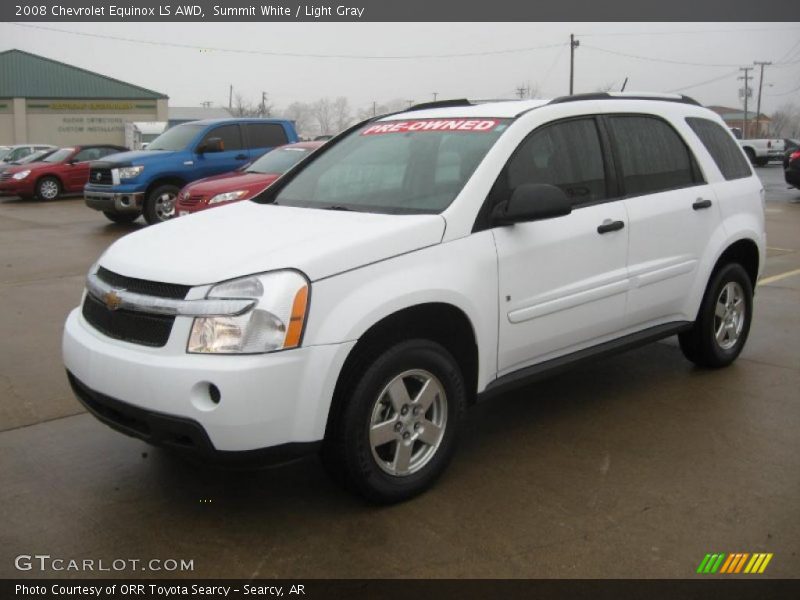 Summit White / Light Gray 2008 Chevrolet Equinox LS AWD