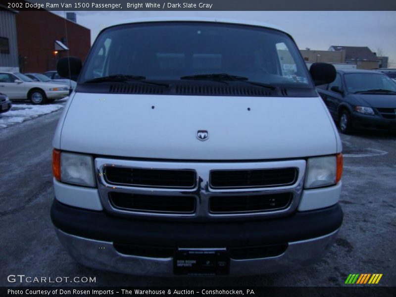 Bright White / Dark Slate Gray 2002 Dodge Ram Van 1500 Passenger