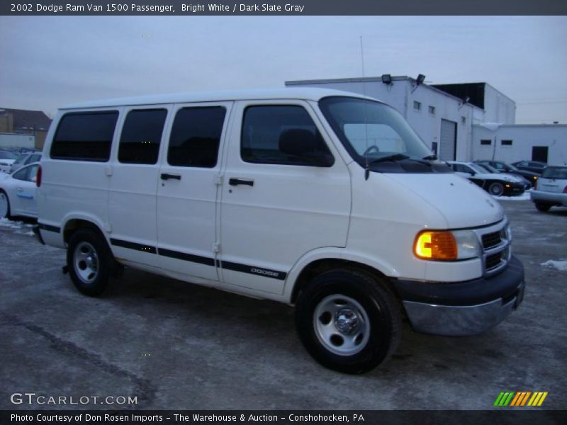 Bright White / Dark Slate Gray 2002 Dodge Ram Van 1500 Passenger