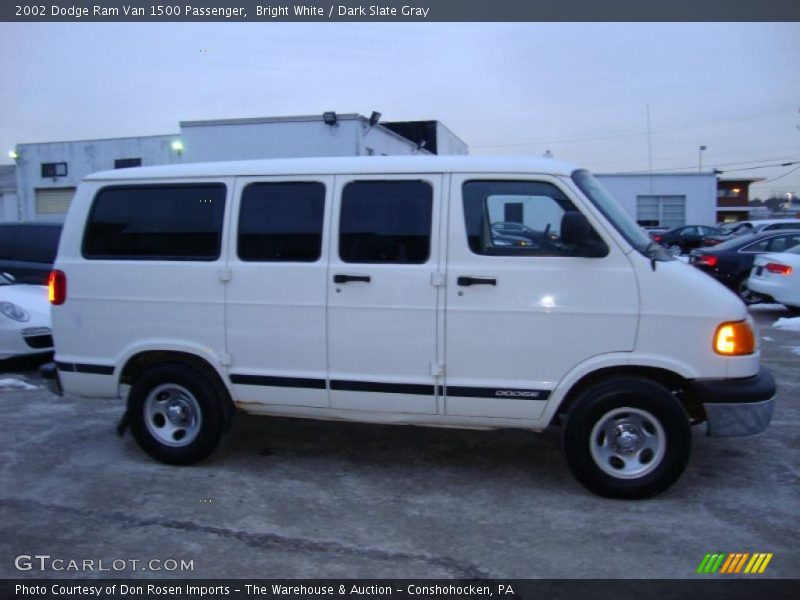 Bright White / Dark Slate Gray 2002 Dodge Ram Van 1500 Passenger