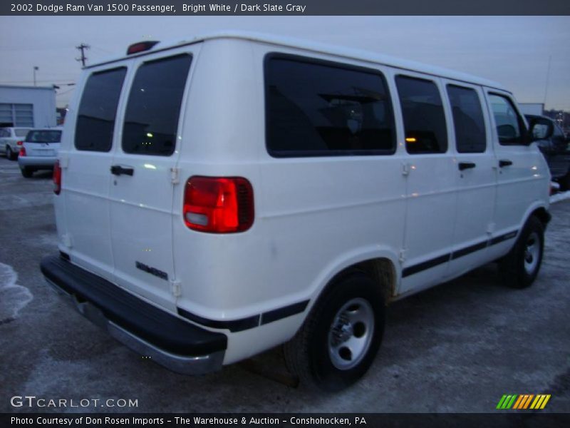 Bright White / Dark Slate Gray 2002 Dodge Ram Van 1500 Passenger