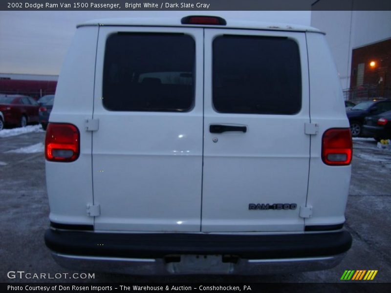 Bright White / Dark Slate Gray 2002 Dodge Ram Van 1500 Passenger