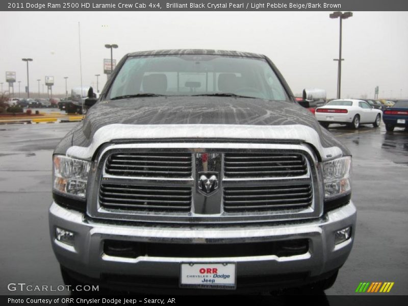 Brilliant Black Crystal Pearl / Light Pebble Beige/Bark Brown 2011 Dodge Ram 2500 HD Laramie Crew Cab 4x4