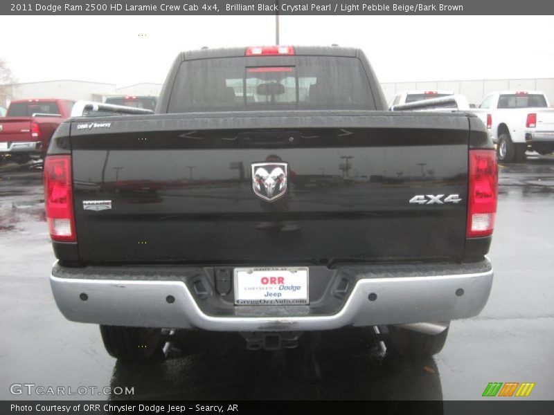 Brilliant Black Crystal Pearl / Light Pebble Beige/Bark Brown 2011 Dodge Ram 2500 HD Laramie Crew Cab 4x4