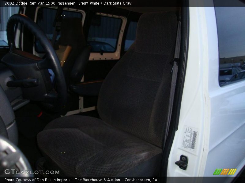 Bright White / Dark Slate Gray 2002 Dodge Ram Van 1500 Passenger