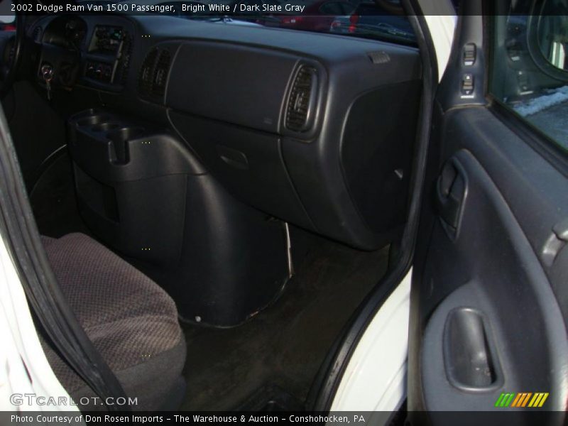Bright White / Dark Slate Gray 2002 Dodge Ram Van 1500 Passenger