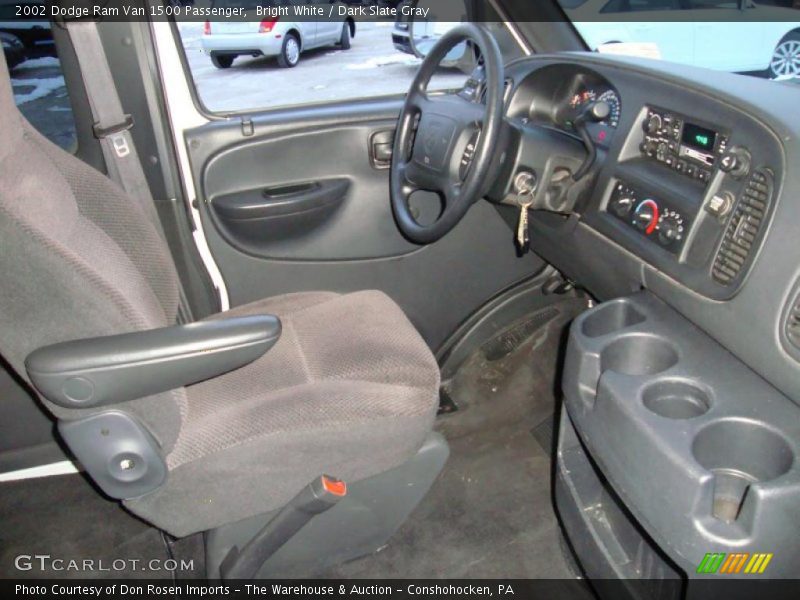 Bright White / Dark Slate Gray 2002 Dodge Ram Van 1500 Passenger