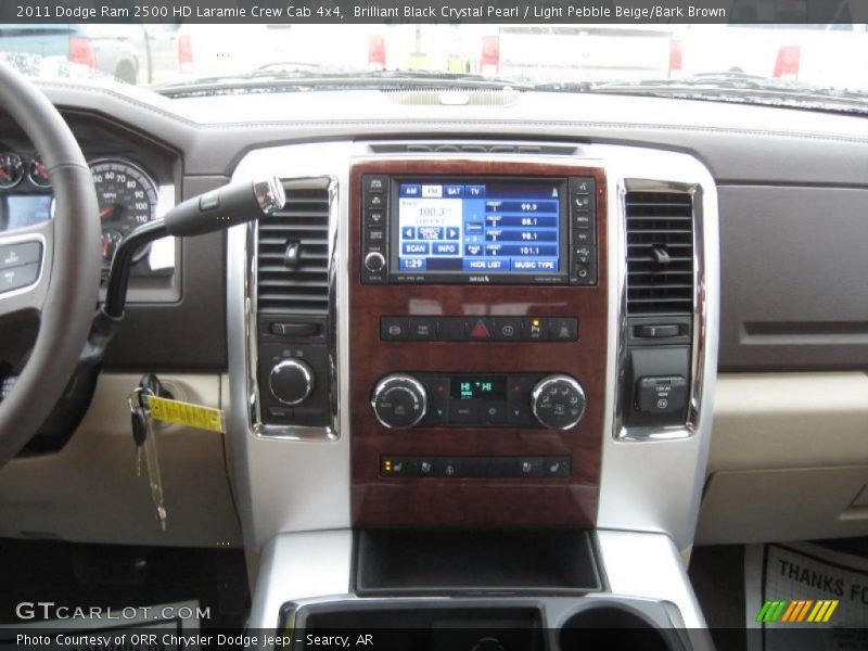 Brilliant Black Crystal Pearl / Light Pebble Beige/Bark Brown 2011 Dodge Ram 2500 HD Laramie Crew Cab 4x4