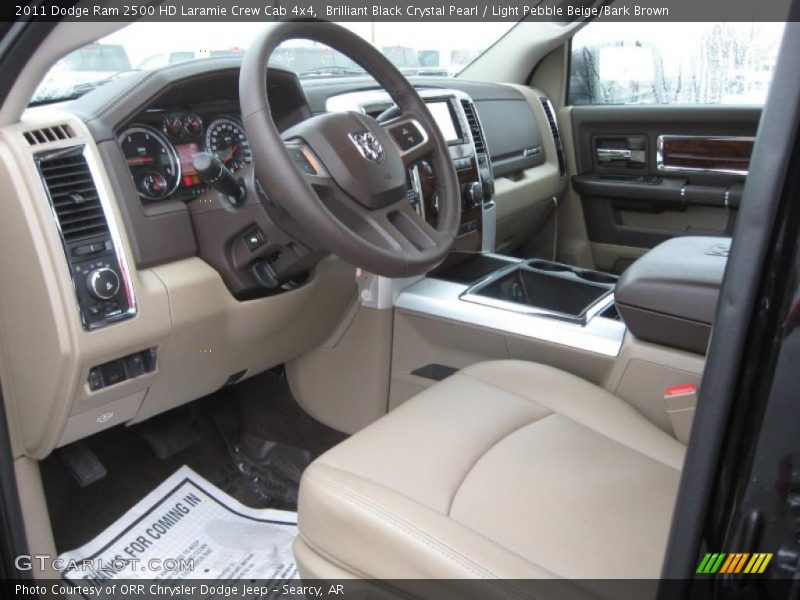  2011 Ram 2500 HD Laramie Crew Cab 4x4 Light Pebble Beige/Bark Brown Interior