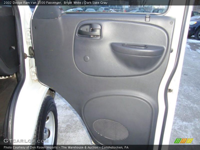 Bright White / Dark Slate Gray 2002 Dodge Ram Van 1500 Passenger