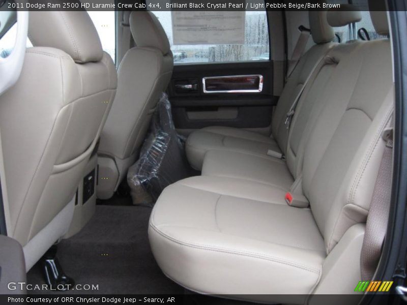 Brilliant Black Crystal Pearl / Light Pebble Beige/Bark Brown 2011 Dodge Ram 2500 HD Laramie Crew Cab 4x4