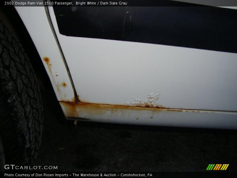 Bright White / Dark Slate Gray 2002 Dodge Ram Van 1500 Passenger