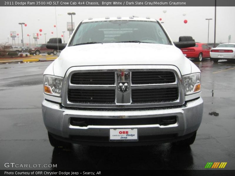 Bright White / Dark Slate Gray/Medium Graystone 2011 Dodge Ram 3500 HD SLT Crew Cab 4x4 Chassis