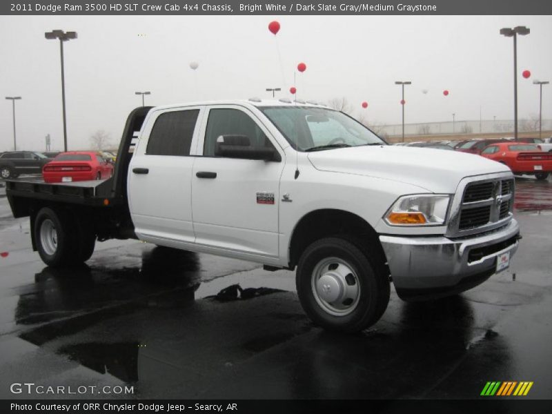 Bright White / Dark Slate Gray/Medium Graystone 2011 Dodge Ram 3500 HD SLT Crew Cab 4x4 Chassis