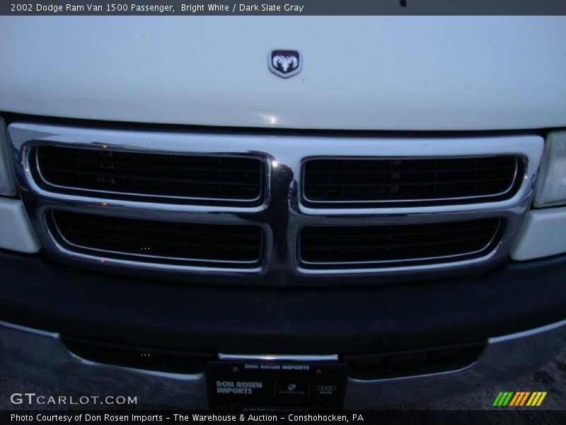 Bright White / Dark Slate Gray 2002 Dodge Ram Van 1500 Passenger