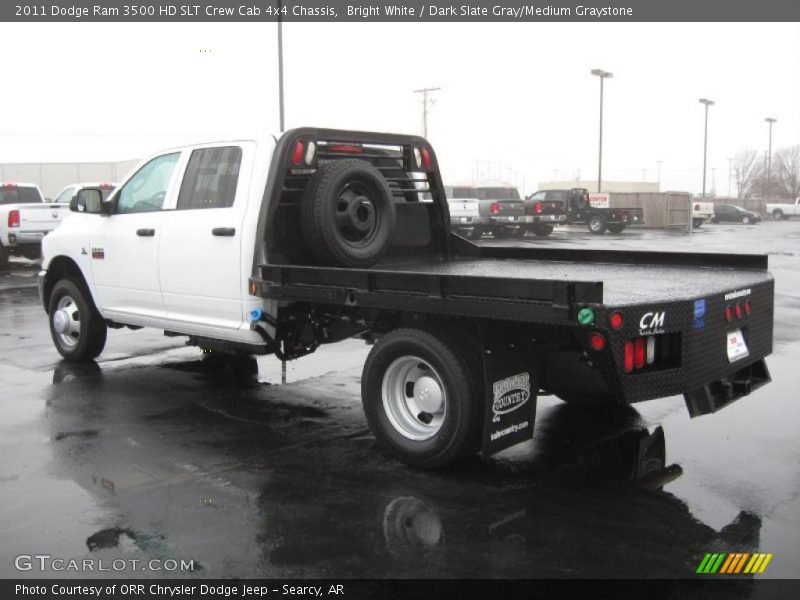 Bright White / Dark Slate Gray/Medium Graystone 2011 Dodge Ram 3500 HD SLT Crew Cab 4x4 Chassis