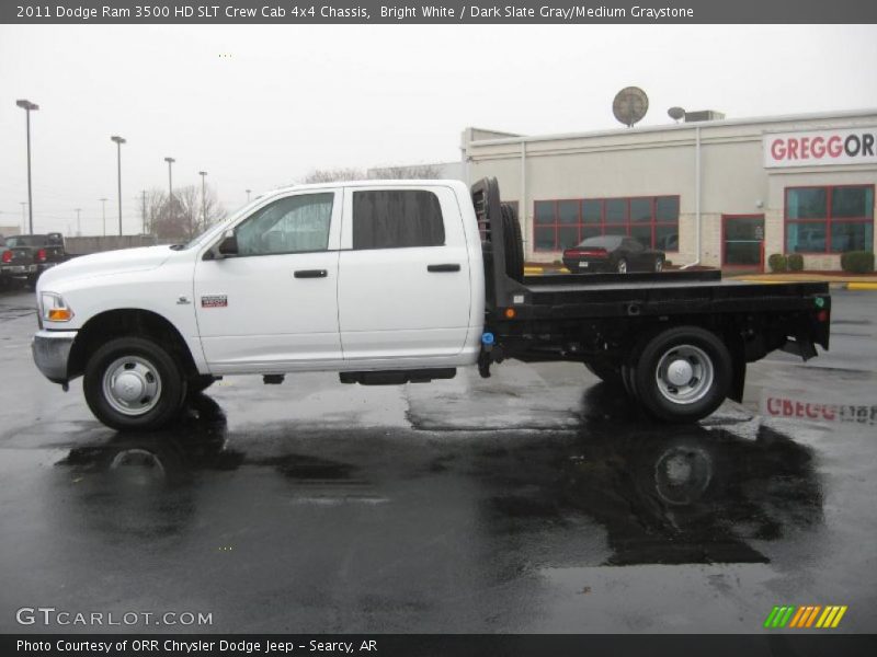 Bright White / Dark Slate Gray/Medium Graystone 2011 Dodge Ram 3500 HD SLT Crew Cab 4x4 Chassis