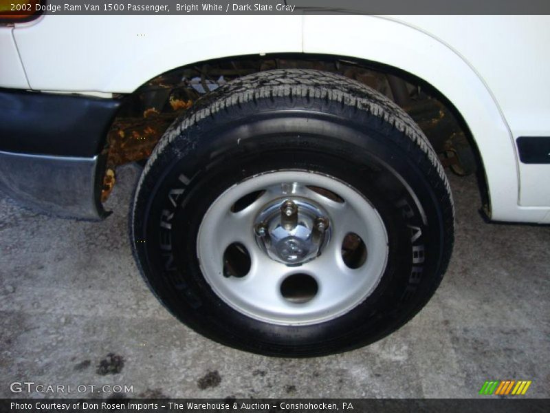 Bright White / Dark Slate Gray 2002 Dodge Ram Van 1500 Passenger