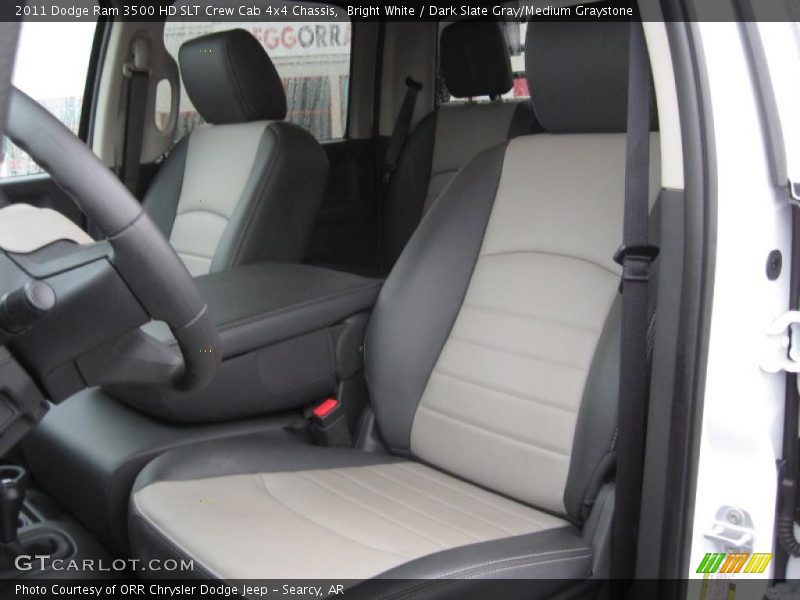 Bright White / Dark Slate Gray/Medium Graystone 2011 Dodge Ram 3500 HD SLT Crew Cab 4x4 Chassis