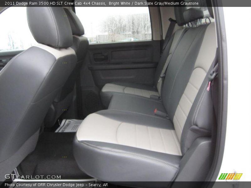 Bright White / Dark Slate Gray/Medium Graystone 2011 Dodge Ram 3500 HD SLT Crew Cab 4x4 Chassis