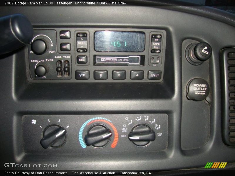 Controls of 2002 Ram Van 1500 Passenger