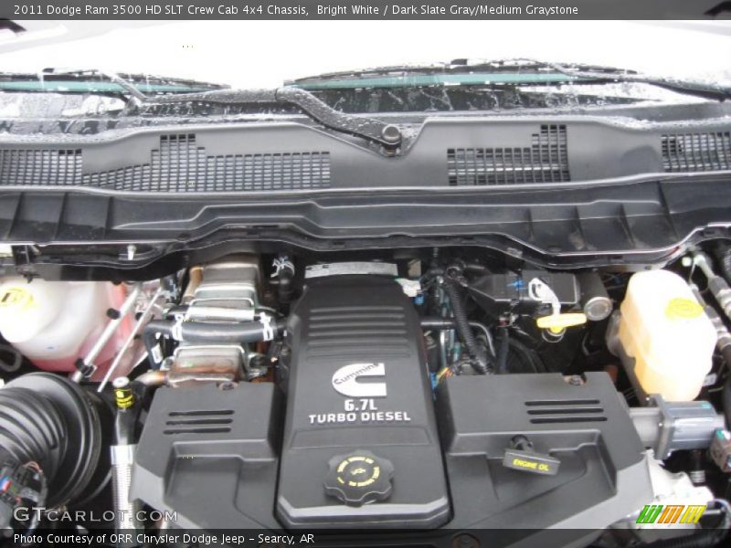 Bright White / Dark Slate Gray/Medium Graystone 2011 Dodge Ram 3500 HD SLT Crew Cab 4x4 Chassis