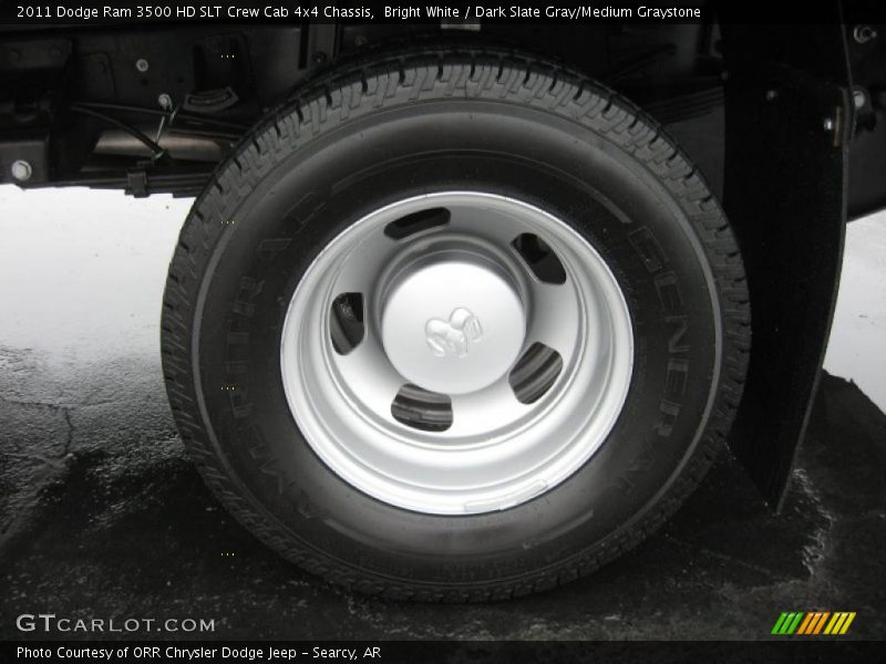 Bright White / Dark Slate Gray/Medium Graystone 2011 Dodge Ram 3500 HD SLT Crew Cab 4x4 Chassis