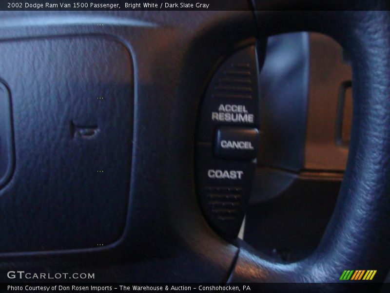 Bright White / Dark Slate Gray 2002 Dodge Ram Van 1500 Passenger