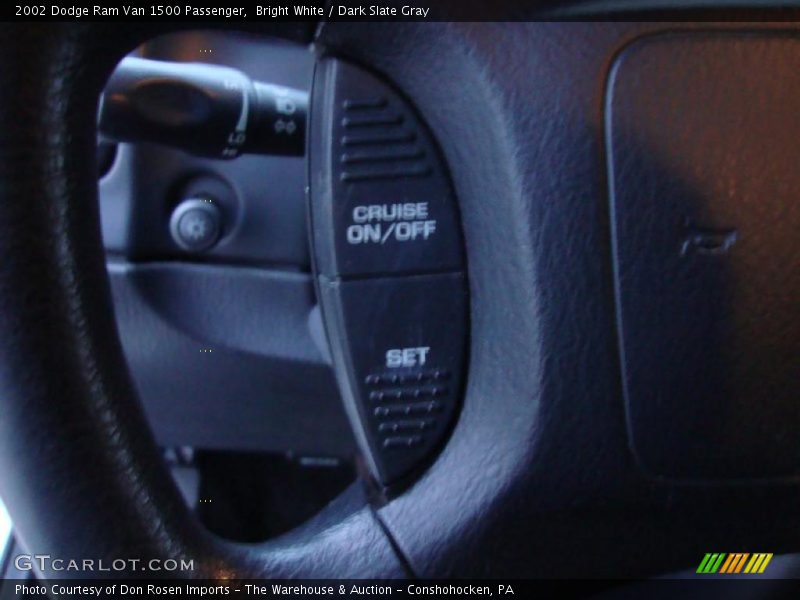 Bright White / Dark Slate Gray 2002 Dodge Ram Van 1500 Passenger