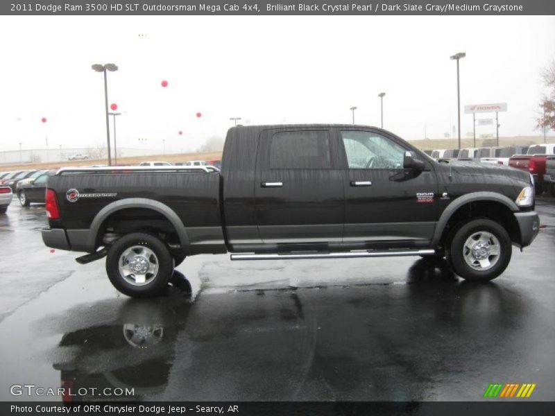  2011 Ram 3500 HD SLT Outdoorsman Mega Cab 4x4 Brilliant Black Crystal Pearl