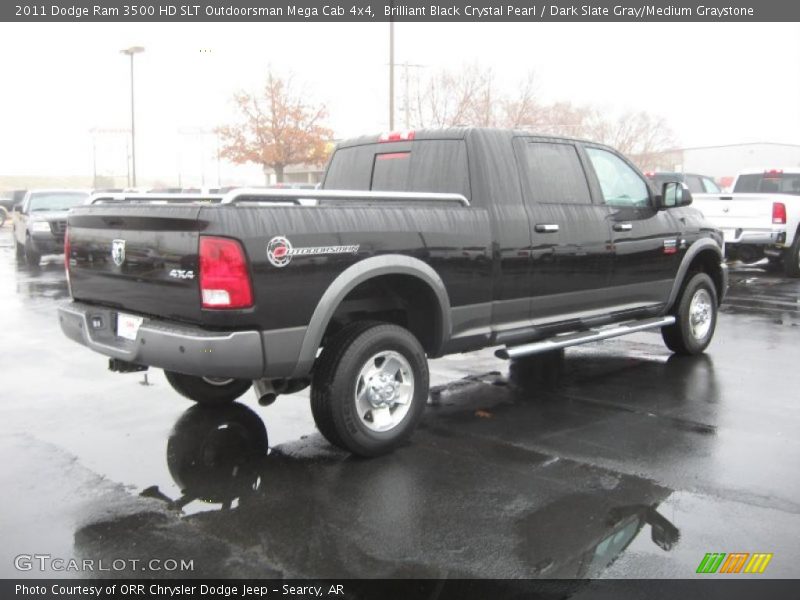  2011 Ram 3500 HD SLT Outdoorsman Mega Cab 4x4 Brilliant Black Crystal Pearl