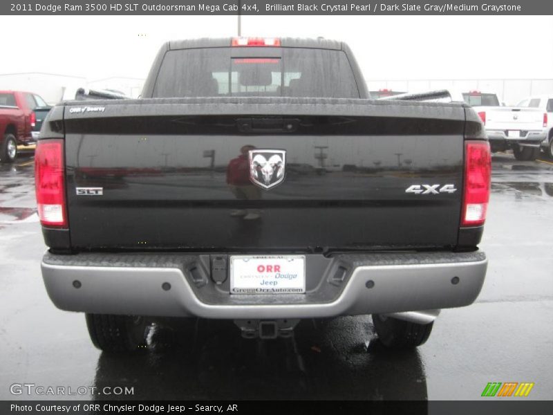  2011 Ram 3500 HD SLT Outdoorsman Mega Cab 4x4 Brilliant Black Crystal Pearl