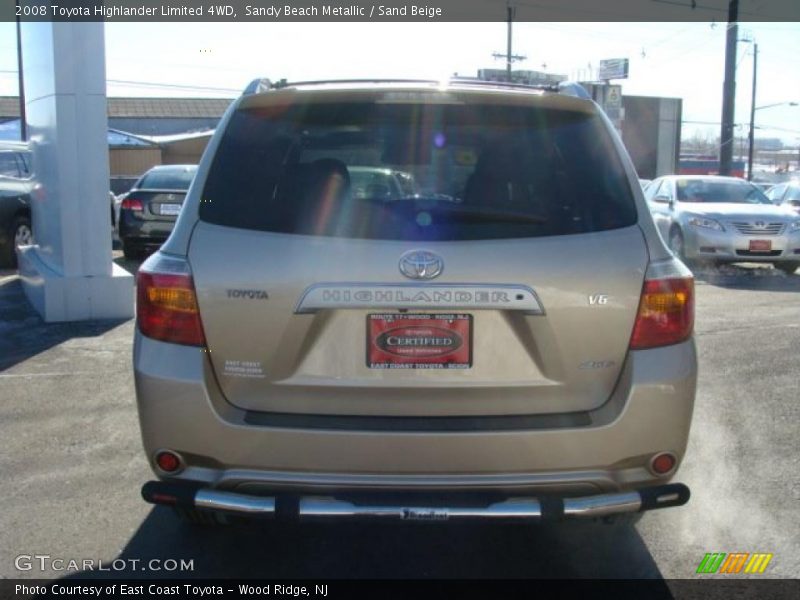 Sandy Beach Metallic / Sand Beige 2008 Toyota Highlander Limited 4WD