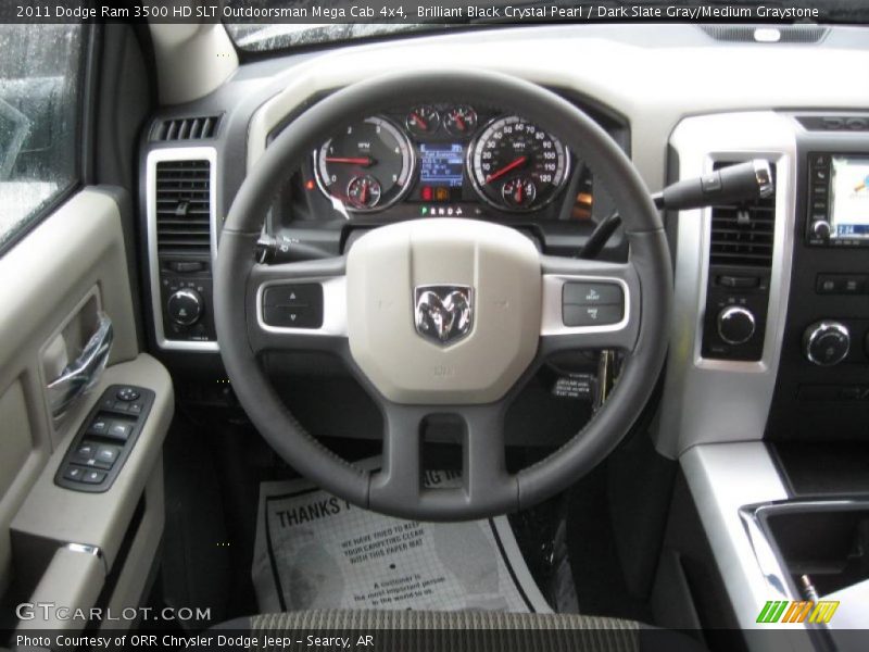  2011 Ram 3500 HD SLT Outdoorsman Mega Cab 4x4 Steering Wheel