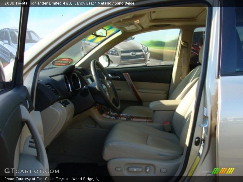 Sandy Beach Metallic / Sand Beige 2008 Toyota Highlander Limited 4WD