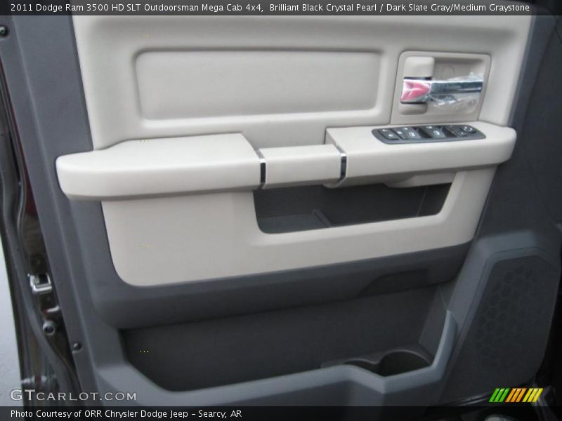 Brilliant Black Crystal Pearl / Dark Slate Gray/Medium Graystone 2011 Dodge Ram 3500 HD SLT Outdoorsman Mega Cab 4x4