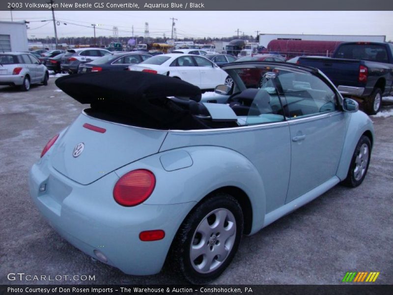 Aquarius Blue / Black 2003 Volkswagen New Beetle GLS Convertible