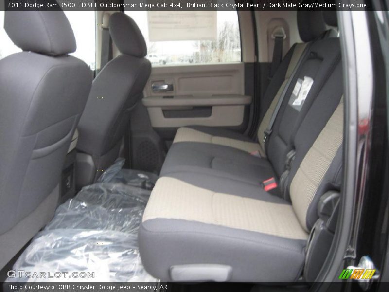 Brilliant Black Crystal Pearl / Dark Slate Gray/Medium Graystone 2011 Dodge Ram 3500 HD SLT Outdoorsman Mega Cab 4x4
