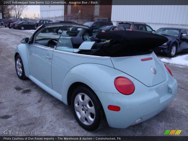 Aquarius Blue / Black 2003 Volkswagen New Beetle GLS Convertible