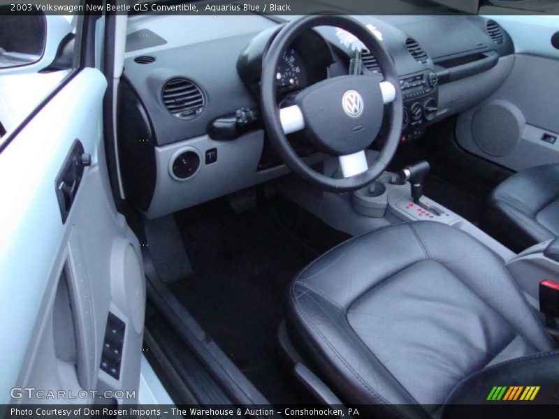 Aquarius Blue / Black 2003 Volkswagen New Beetle GLS Convertible
