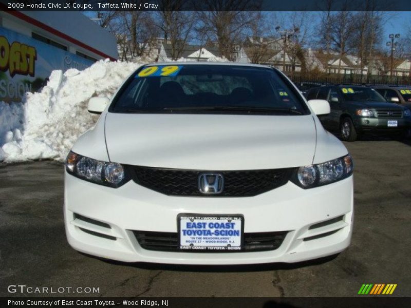 Taffeta White / Gray 2009 Honda Civic LX Coupe