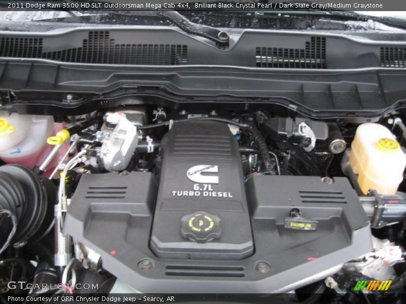  2011 Ram 3500 HD SLT Outdoorsman Mega Cab 4x4 Engine - 6.7 Liter OHV 24-Valve Cummins Turbo-Diesel Inline 6 Cylinder