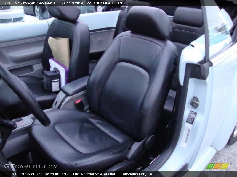 Aquarius Blue / Black 2003 Volkswagen New Beetle GLS Convertible