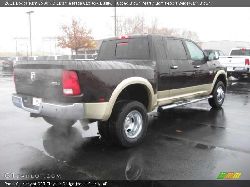 Rugged Brown Pearl / Light Pebble Beige/Bark Brown 2011 Dodge Ram 3500 HD Laramie Mega Cab 4x4 Dually