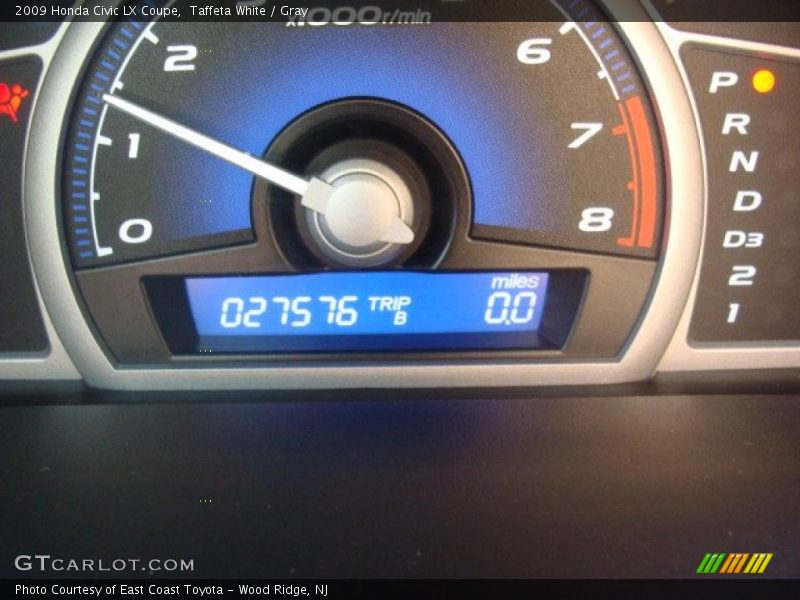 Taffeta White / Gray 2009 Honda Civic LX Coupe