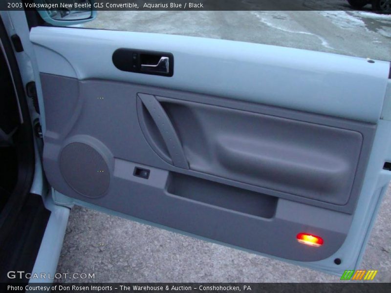 Aquarius Blue / Black 2003 Volkswagen New Beetle GLS Convertible