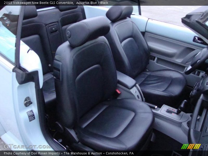Aquarius Blue / Black 2003 Volkswagen New Beetle GLS Convertible