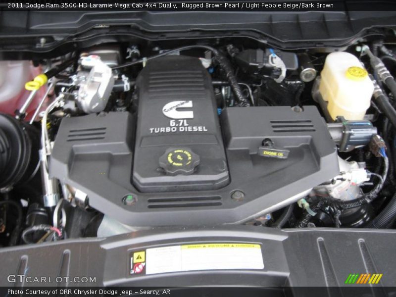  2011 Ram 3500 HD Laramie Mega Cab 4x4 Dually Engine - 6.7 Liter OHV 24-Valve Cummins Turbo-Diesel Inline 6 Cylinder